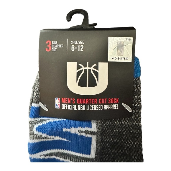 NWT NBA Dallas Mavericks Men’s Socks Quarter Cut Size 6-12 - Picture 4 of 4